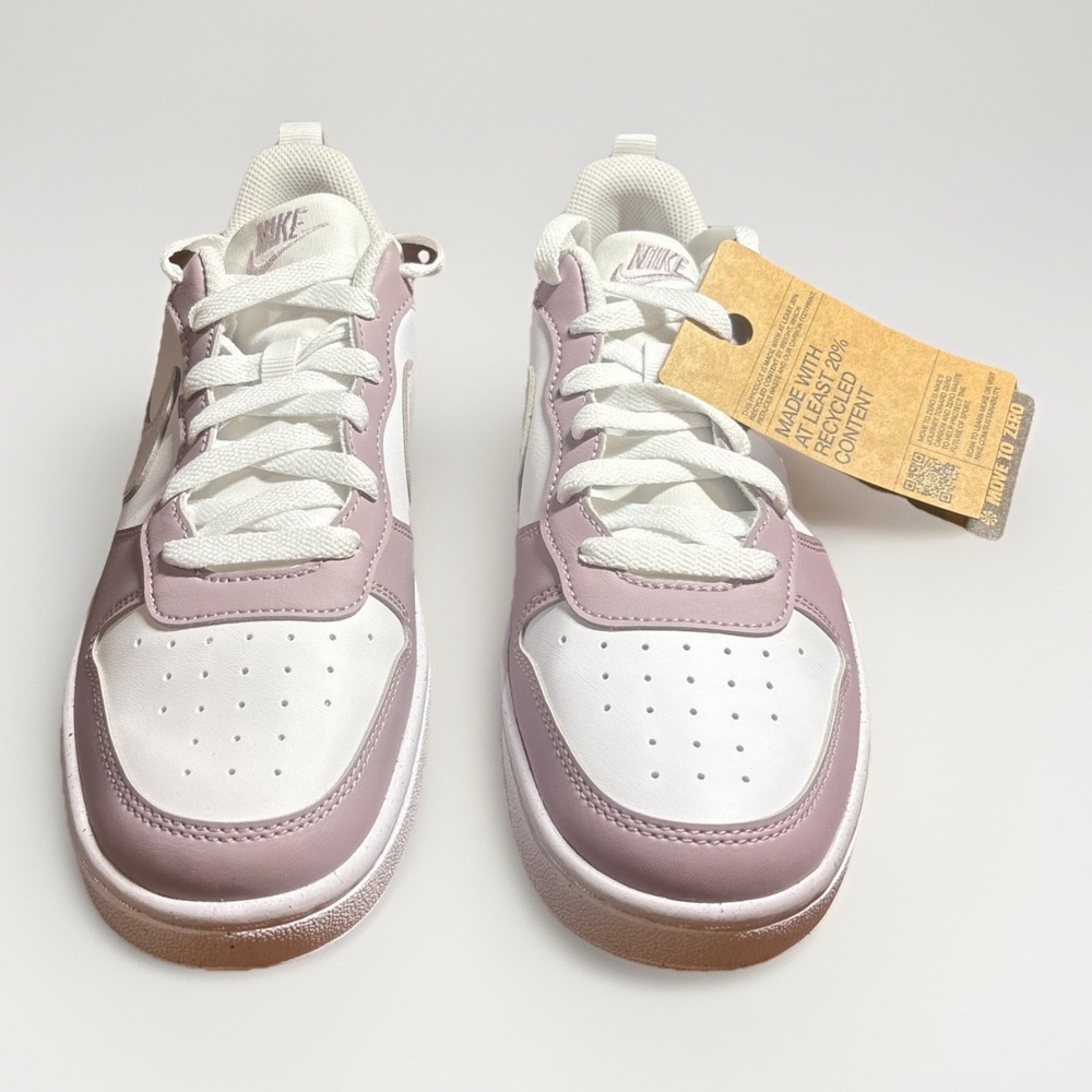 Nike Kids' White and Light Pink Low-Top Sneakers